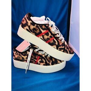 Juicy Couture Sneakers Bouncy Womens Leopard brown Canvas Size 8